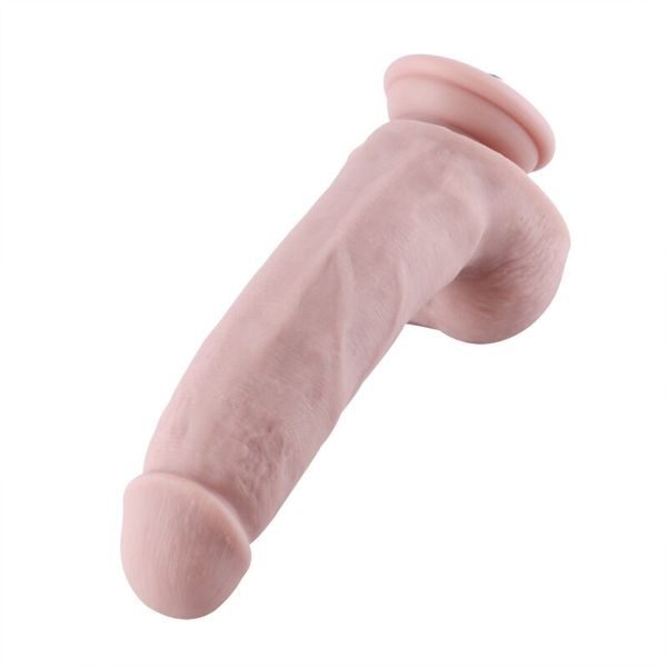 Силіконовий фалоімітатор для секс-машин Hismith 8.3″ Silicone Dildo, вигнутий, система KlicLok SO6205 фото