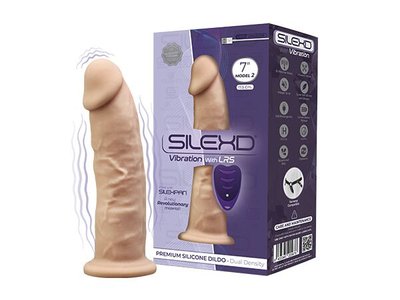 Фалоімітатор з вібрацією SilexD Henry Vibro Flesh (MODEL 2 size 7in) + LRS, діаметр 4,4 см SO8212 фото