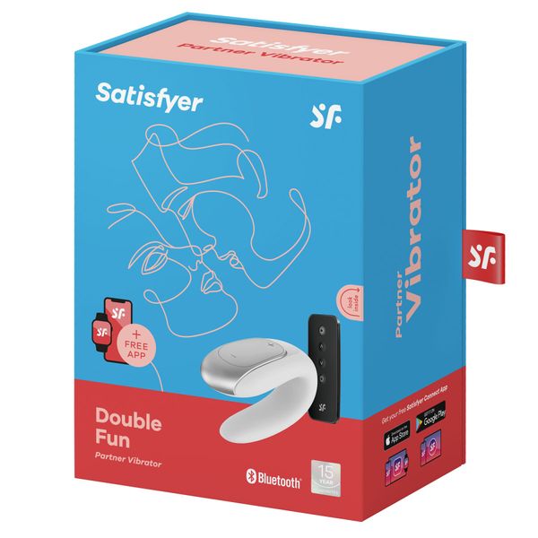 Смартвібратор для пар Satisfyer Double Fun (White) з пультом ДК SO5057 фото