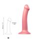 Насадка для страпону Strap-On-Me Mono Density Dildo Rose M, діам. 3,3 см, одношаровий силікон, гнучк SO3568 фото 3