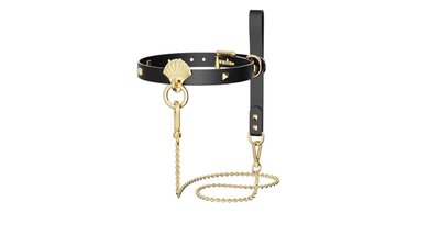 Розкішний нашийник з повідцем Zalo Collar & Leash Set Black SO8228 фото