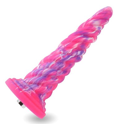 Фантазійний фалоімітатор 10.12″ для секс-машин Hismith Silicone Dildo rose Monster Series, KlicLok SO6215 фото