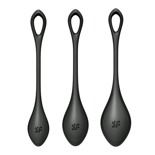 Набір йоні намистин Satisfyer Yoni Power 2 Black, діаметр 2-2,5-3см, маса 22-44-73 г SO5550 фото