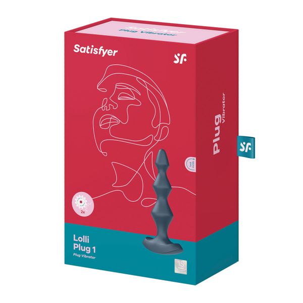 Анальний стимулятор-намистини з двома моторами Satisfyer Lolli-Plug 1 Dark teal SO4924 фото