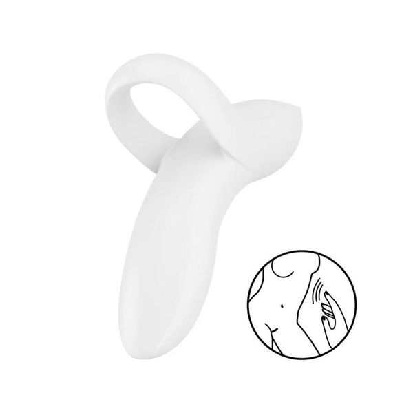 Вібратор на палець Satisfyer Bold Lover White, гнучкий SO6721 фото