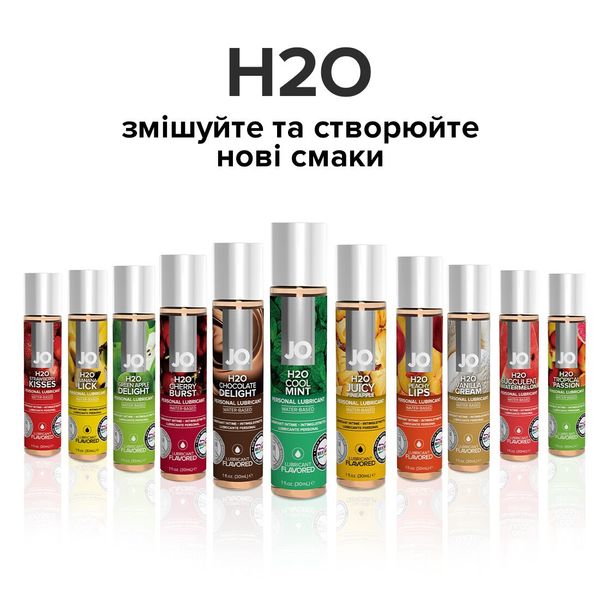 Змазка на водній основі System JO H2O — Cool Mint (120 мл) без цукру, рослинний гліцерин SO1775 фото