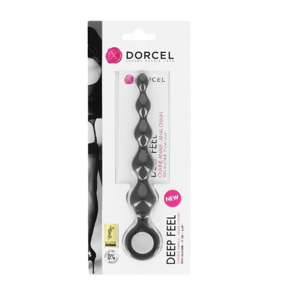 Анальний ланцюжок Dorcel Deep Feel, силікон, макс. діаметр 2,5 см, пружна MD1120 фото