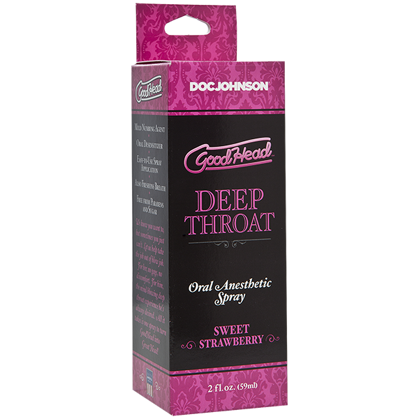 Спрей для мінету Doc Johnson GoodHead DeepThroat Spray - Sweet Strawberry 59 мл для глибокого мінету SO2801 фото