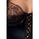 Корсет з пажами BRIDA CORSET black L/XL - Passion Exclusive, трусики, шнурівка PS22713 фото 5